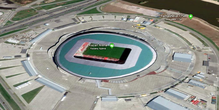 View of Kazan Arena in Kazan, Russia