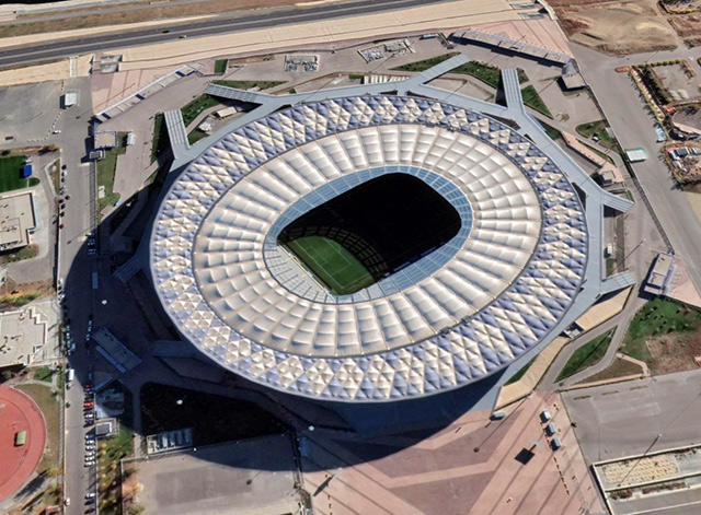 View of Volgograd Arena in Volgograd, Russia