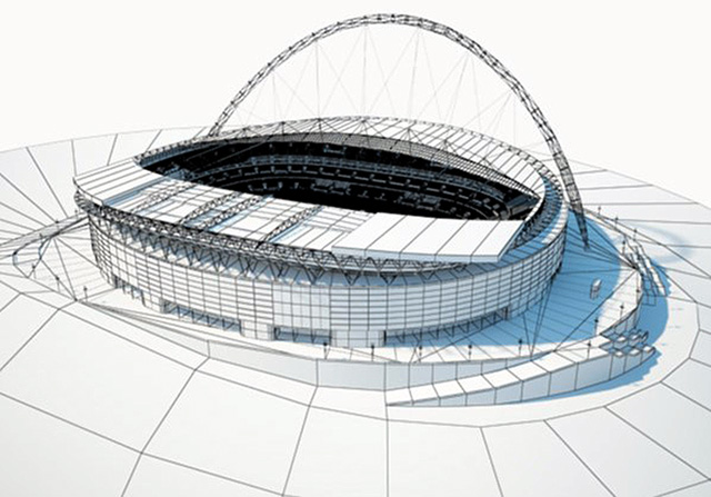 3D render of the new Wembley Stadium