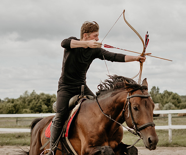 Horseback archery