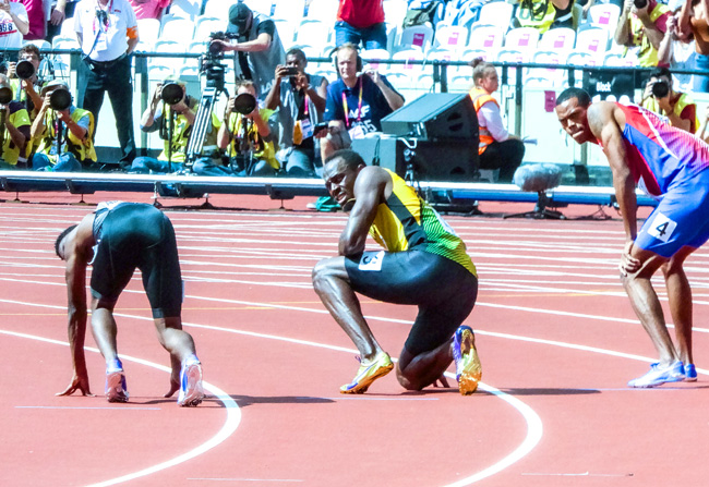 Usain Bolt lightning bolt pose