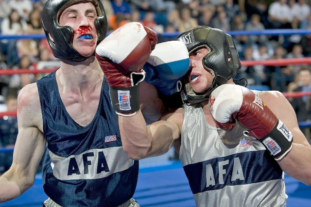 boxing match in a ring