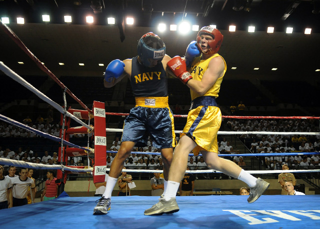 boxing match in a ring