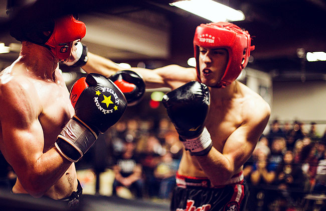 boxing match in a ring