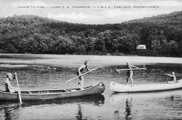 canoe tilting competition in Carlisle, Pennsylvania