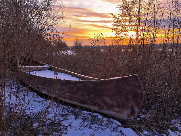 iced canoe