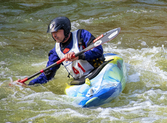 kayaker in action
