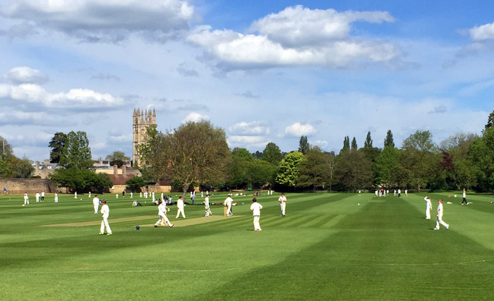 a cricket game in Oxford