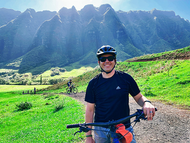 mountain cycling on an eBikes