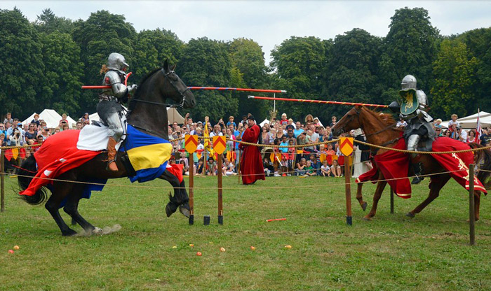 Reinactment of the medieval sport of Jousting