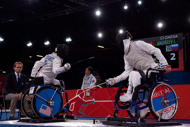para-fencing at the London Paralympics 2012