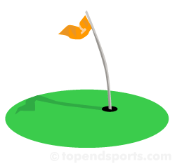 golf green and flag clipart image