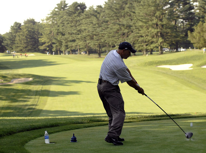 driving off the tee