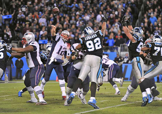 Tom Brady, New England Patriots quarterback, wearing number 12