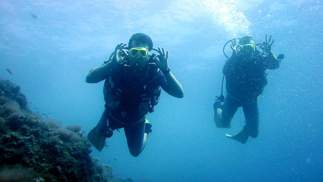 underwater scuba diving