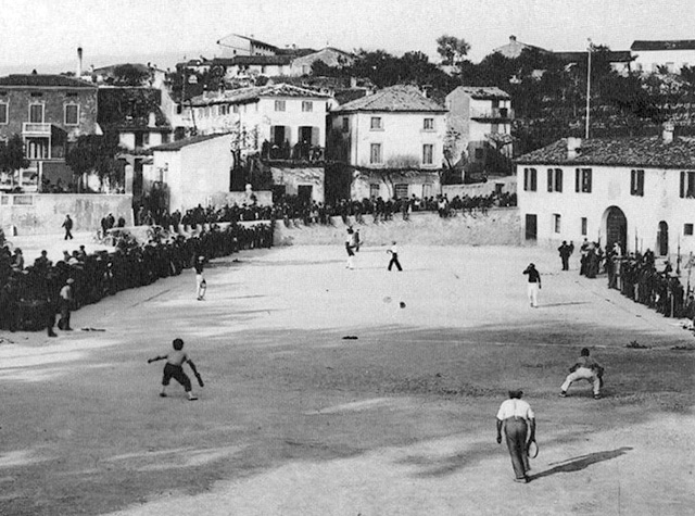 a game of Tamburello in San Pietro, Cariano, Verona, Italy