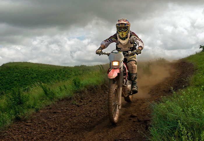 Motocross bike on a dirt track