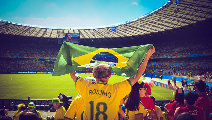 Brazil football fan