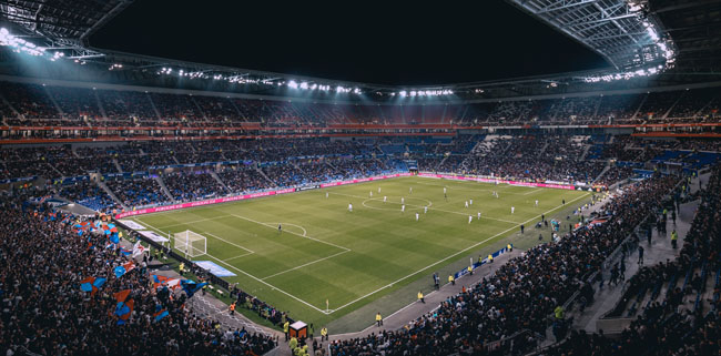 large crowd at a football game