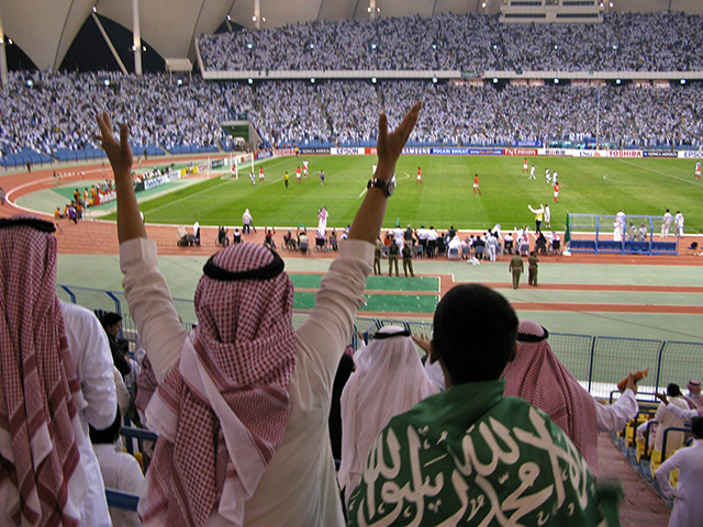 Watching football in Saudi Arabia