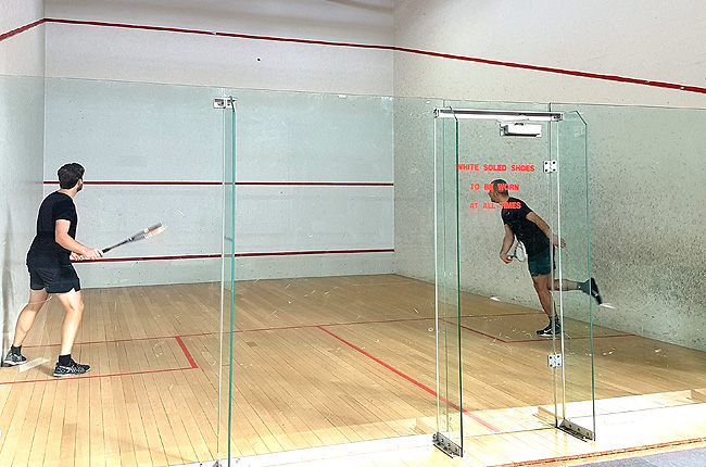 squash court players