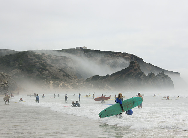 surfers in Portugal