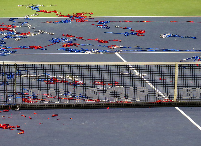 aftermarth of a Davis Cup match