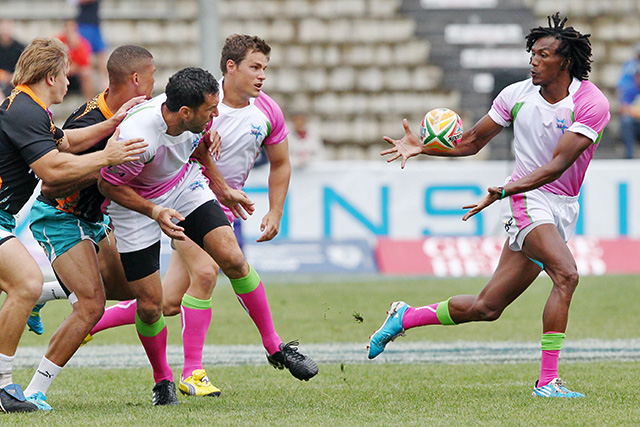 players playing fast-paced rugby sevens