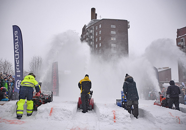 snow blower race at the Kiruna Snow Festival