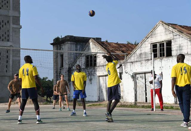 volleyball game in Ghana