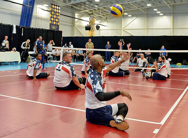 sitting volleyball, is a sport for disabled athletes