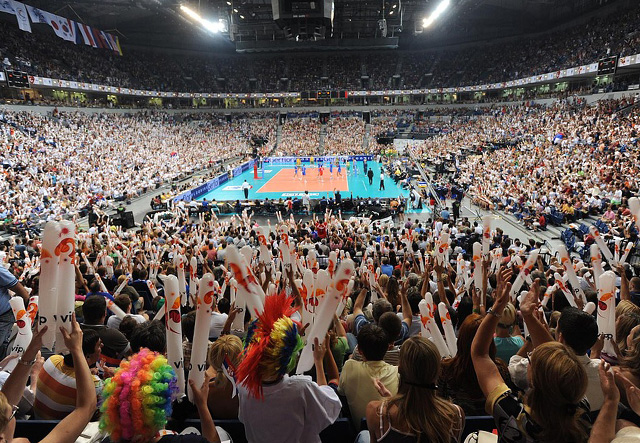 volleyball game in Belgrade Serbia