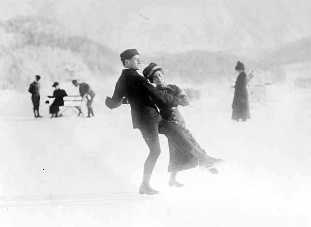 ice dancers in St Mortiz - from the George Grantham Bain Collection (Library of Congress)