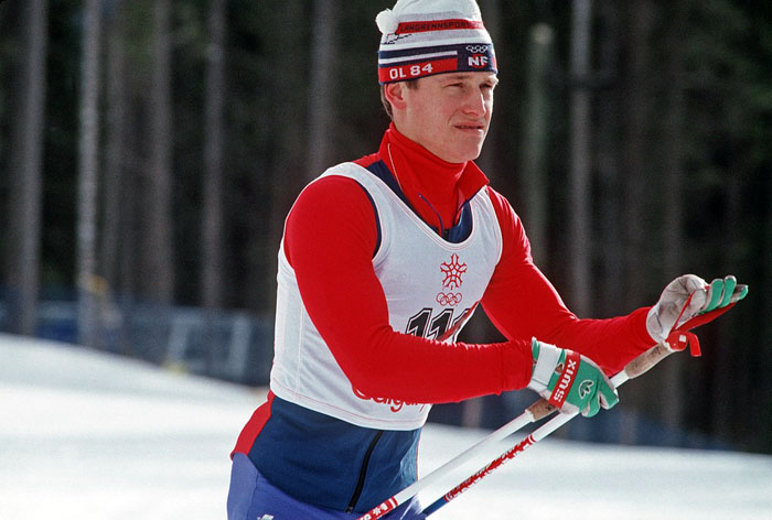 cross-country skiier at the Calgary Olympics