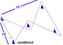 zigzag agility test diagram