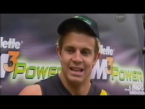 Brett Deledio wins the 2005 AFL Grand Final sprint.