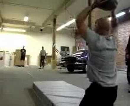 Volleyball Test:  Kneeling Overhead Med-ball Toss