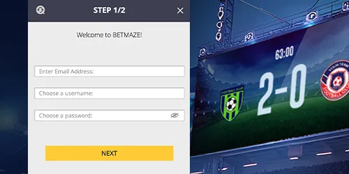 Register at Betmaze