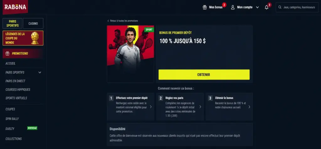 Rabona code promo